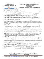 Đề thi thử môn toán 2016 trường thpt phan thúc trực nghệ an lần 1 