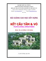 Kết cấu tấm vỏ 2016 ( Bài giảng Cao học Xây Dựng Bách Khoa Tp.HCM)