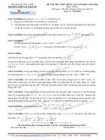 Đề thi thử môn toán 2016 trường thpt lý thía tổ bắc ninh lần 1 