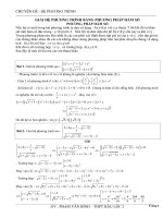 HE PHUONG TRINH luyen thi ĐH THPTQG