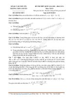 Đề thi thử môn toán 2016 trường thpt chuyên vĩnh phúc lần 1 