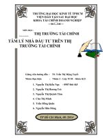 Tâm lý nhà đầu tư trên thị trường chứng khoán