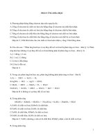 Chuyên đề 2: Bài trắc nghiệm về phản ứng hóa học