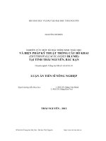 Nghiên cứu một số đặc điểm sinh thái học và biện pháp kỹ thuật trồng cây bò khai (ERYTHROPALUM SCANDEN BLUME) tại tỉnh thái nguyên, bắc kạn 