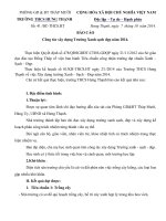 BÁO CÁO Công tác xây dựng Trường Xanh sạch đẹp năm 2014