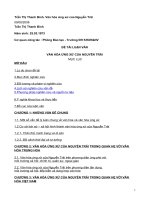 ĐỀ TÀI LUẬN VĂN VĂN HÓA ỨNG XỬ CỦA NGUYỄN TRÃI