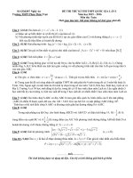 Free đề thi thử môn toán trường thpt phan thúc trực lần 1 