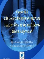 Cải cách tài chính việt nam theo hướng tư do hóa trong thời hội nhập