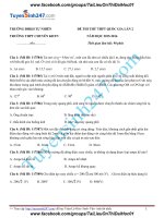 Đề thi thử 2016 THPT quốc gia môn vật lý trường thpt chuyên khoa học tự nhiên lần 2 