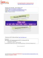 Bài mẫu IELTS writing task 2