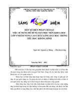 một số biện pháp chỉ đạo việc sử dụng đồ dùng dạy học môn khoa học lớp 4 nhằm nâng cao chất lượng dạy học ở trường tiểu học khương đình 