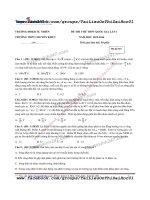 Đề thi thử 2016 THPT quốc gia môn vật lý trường thpt chuyên khoa học tự nhiên lần 1 