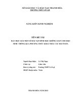 Dạy học giải một số bài tập hình học không gian cho học sinh thông qua phương thức khai thác các bài toán 