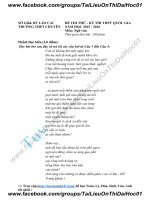 Đề thi thử 2016 THPT quốc gia môn ngữ văn trường thpt  chuyên lào cai lần 1