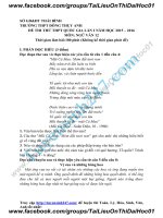 Đề thi thử 2016 THPT quốc gia môn ngữ văn trường thpt  đông thụy anh thái bình lần 1