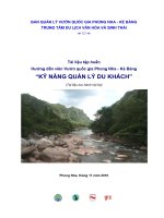 KỸ NĂNG QUẢN LÝ DU KHÁCH