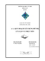 LUẬN VĂN QUY HOẠCH VÀ XÂY DỰNG ĐÔ THỊ LÝ LUẬN VÀ THỰC TIỄN