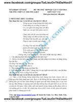 Đề thi thử 2016 THPT quốc gia môn ngữ văn trường thpt  lý thường kiệt yên bái lần 1