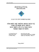 tìm hiểu hệ thống rơle bảo vệ cho tổ hợp máy phát, máy biến áp của nhà máy nhiệt điện ô môn