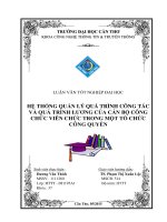 hệ thống quản lý quá trình công tác và quá trình lương của cán bộ công chức viên chức trong một tổ chức công quyền