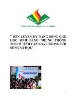 Rèn luyện kỹ năng sống cho học sinh bằng những thông tin có tính cập nhật trong đời sống xã hội 