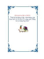 THIẾT KẾ HỆ THỐNG CÔ ĐẶC CHÂN KHÔNG GIÁN ĐOẠN NACL TỪ 10% LÊN 27%, NĂNG SUẤT 1200KG