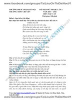 Đề thi thử 2016 THPT quốc gia môn ngữ văn trường thpt  chuyên sư phạm hà nội lần 2