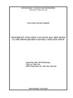 Tích hợp giáo dục kỹ năng sống vào giảng dạy một số bài cụ thể trong bộ môn giáo dục công dân lớp 10 