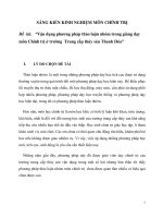 Vận dụng phương pháp thảo luận nhóm trong giảng dạy môn chính trị ở trường trung cấp thủy sản thanh hóa 