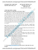 Đề thi thử 2016 THPT quốc gia môn ngữ văn trường thpt  thừa lưu lần 1