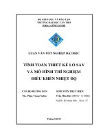 tính toán thiết kế  và mô hình thí nghiệm điều khển nhiệt độ