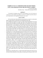 NGHIÊN CỨU XỬ LÝ AMMONIUM NỒNG ĐỘ THẤP TRONG NƯỚC THẢI SINH HOẠT BẰNG PHƯƠNG PHÁP ANAMMOX