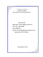 Lập và thẩm định dự án mở đại lý 3s của hãng xe máy SYM ở việt nam 