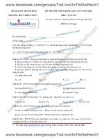 Đề thi thử 2016 THPT quốc gia môn vật lý trường thpt triệu sơn lần 3 