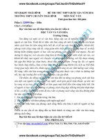 Đề thi thử 2016 THPT quốc gia môn ngữ văn trường thpt  chuyên thái bình lần 1