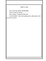 Một số kinh nghiệm dạy học nhằm giúp học sinh học tốt môn toán lớp 3 ở bậc tiểu học  