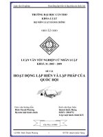 LUẬN VĂN HOẠT ĐỘNG LẬP HIẾN VÀ LẬP PHÁP CỦA QUỐC HỘI
