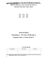 Ứng dụng sơ đồ tư duy để lập dàn ý trong dạy học văn miêu tả lớp 5 