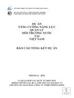 TĂNG CƯỜNG NĂNG LỰCQUẢN LÝ MÔI TRƯỜNG NƯỚCTẠIVIỆT NAM