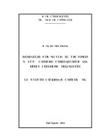 Đánh Giá Hiện Trạng Và Đề Xuất Biện Pháp Xử Lý Nước Sinh Hoạt Theo Qui Mô Hộ Gia Đình Tại Thành Phố Thái Nguyên