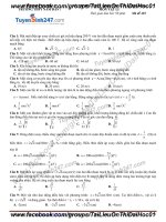 Đề thi thử 2016 THPT quốc gia môn vật lý trường thpt nam đàn 