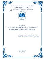 Các yếu tố ảnh hưởng đến nợ xấu và giải pháp hạn chế nợ xấu tại các ngân hàng thương mại việt nam