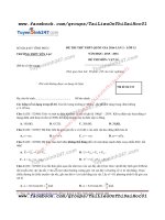 Đề thi thử 2016 THPT quốc gia môn vật lý trường thpt yên lạc vĩnh phúc lần 1 