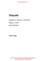 Visuals writing about graphs, tables and diagrams