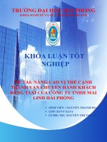 NÂNG CAO vị THẾ CẠNH TRANH vận CHUYỂN HÀNH KHÁCH BẰNG TAXI của CÔNG TY TNHH MAI LINH hải PHÒNG  