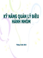 KỸ NĂNG QUẢN lý điều HÀNH NHÓM 