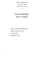 đồ án nền móng xây dựng công trình