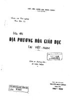 vấn đề địa phương hóa giáo dục tại việt nam 