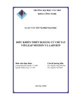 điều khiển thiết bị bằng cử chỉ tay với leap motion và labview