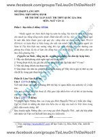Đề thi thử 2016 THPT quốc gia môn ngữ văn trường thpt  đông bành lạng sơn lần 1